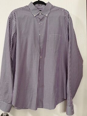 Arrow Men's Purple Gingham Button-Down Shirt